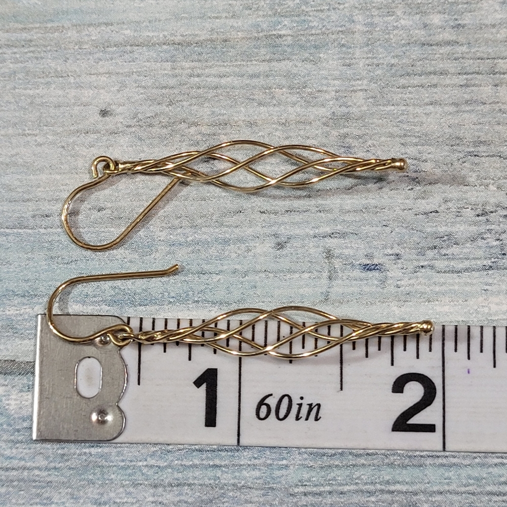 Twist Drop Earrings. - Picture 4 of 8